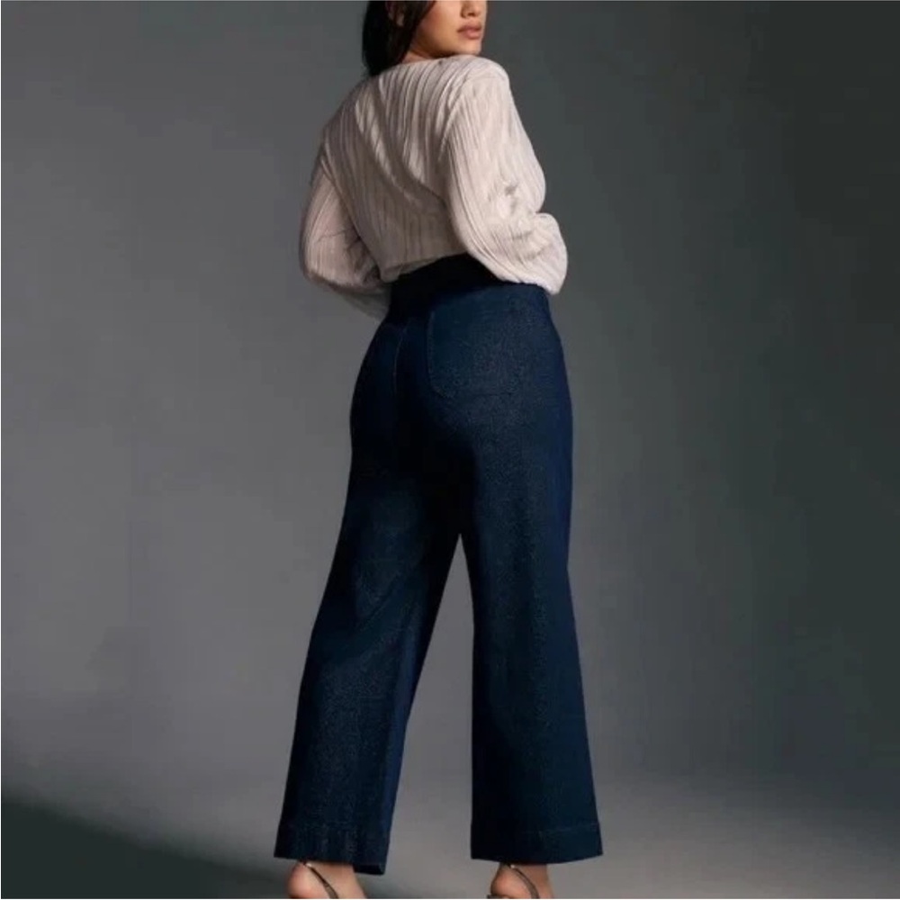 Maeve Navy Flare Jeans SPARKLY! - Picture 3 of 12